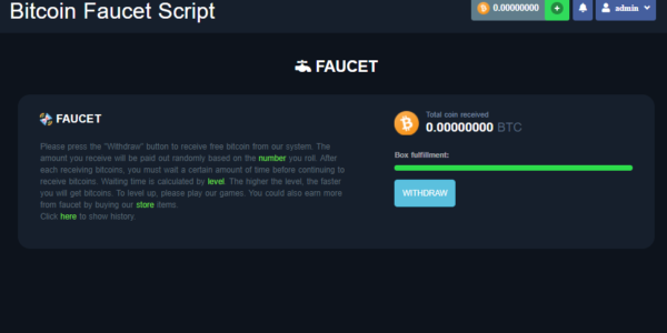 Bitcoin faucet script Nulled