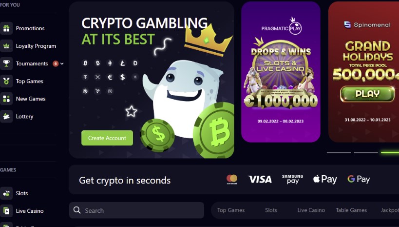 Descargue el script de Bitcoin crypto Casino bets.io